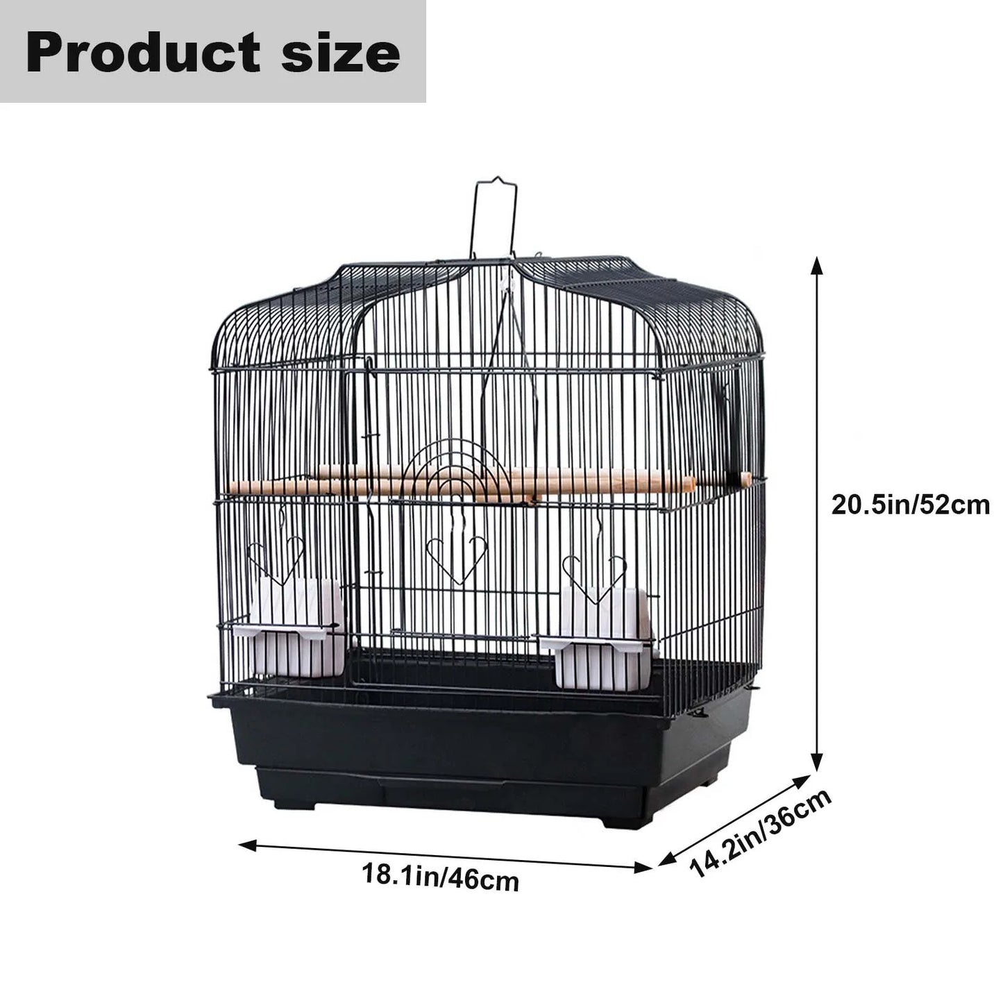 HiMISSCN Travel Bird Cage Portable With Handle And Perches