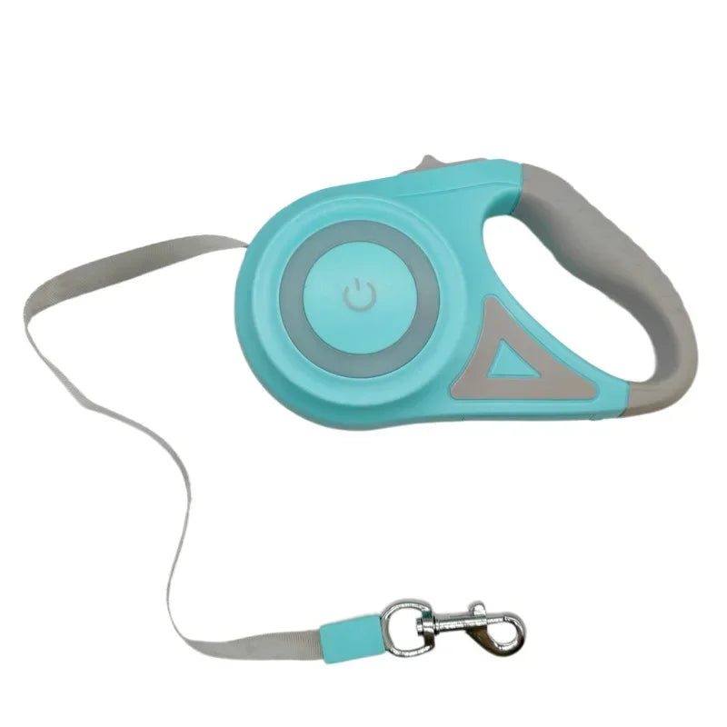 LED Luminous Automatic Retractable Dog Leash For Medium Dogs With Light