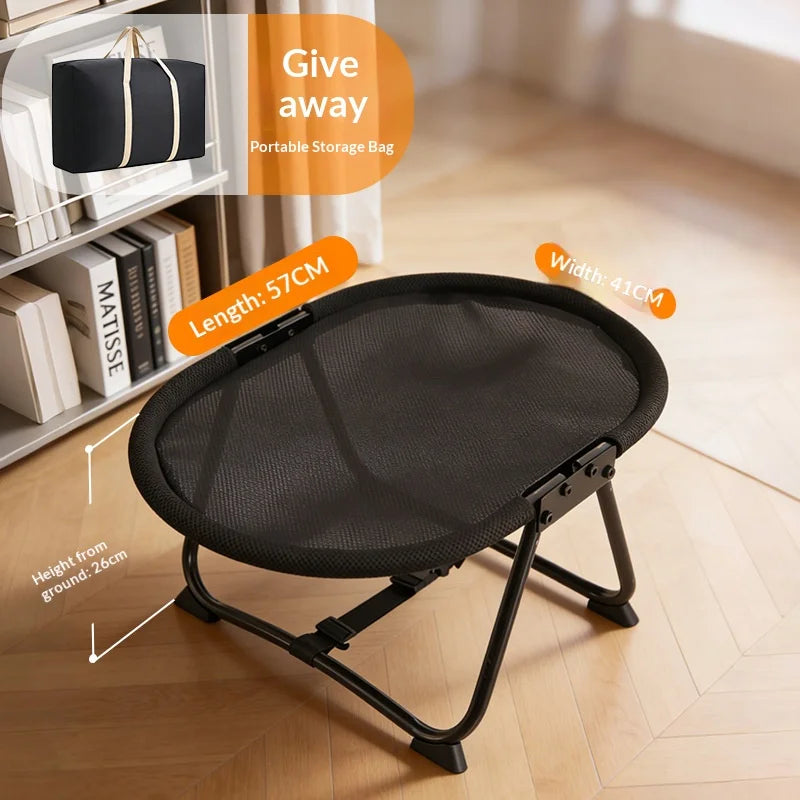 Elevated Folding Cat Bed With Breathable Mesh And Washable Cover