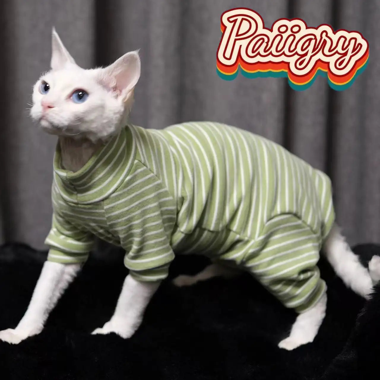 Sphynx Hairless Cat Vests Striped Fashion Pet Clothing