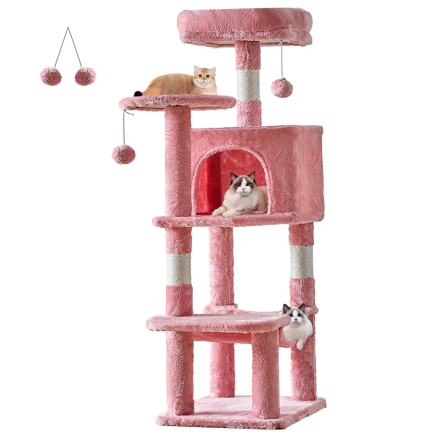 JHK Cat Tree Multi-Cat Climbing Tower With Sisal Posts