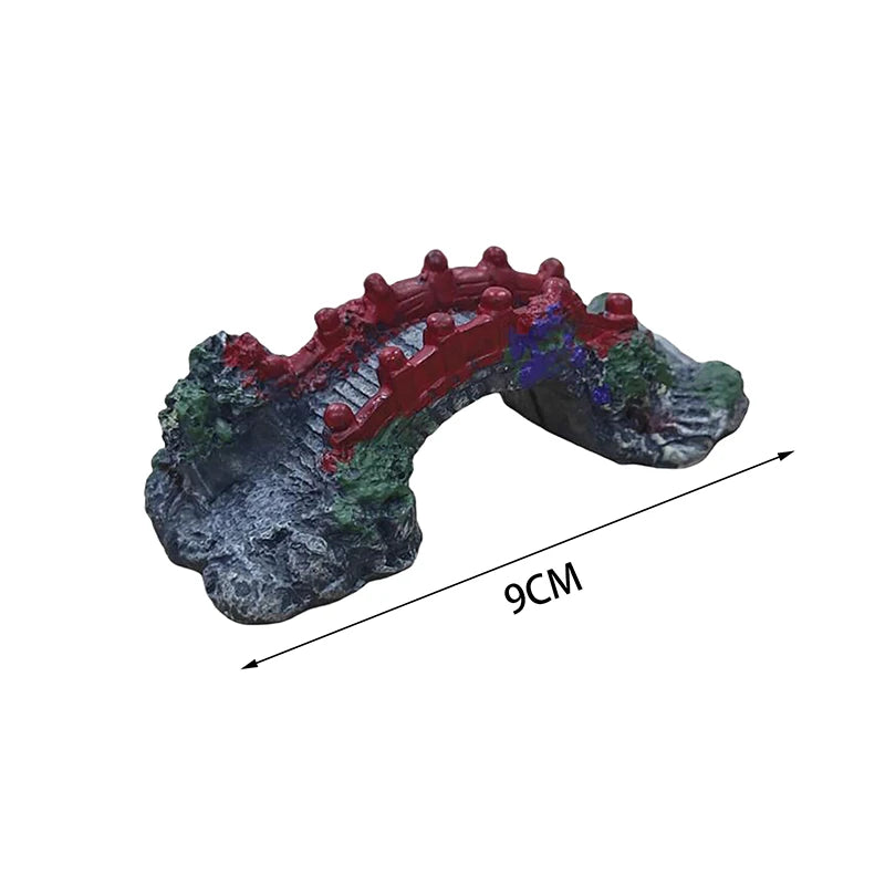 Resin Bridge Aquarium Ornament For Fish Tank Decoration