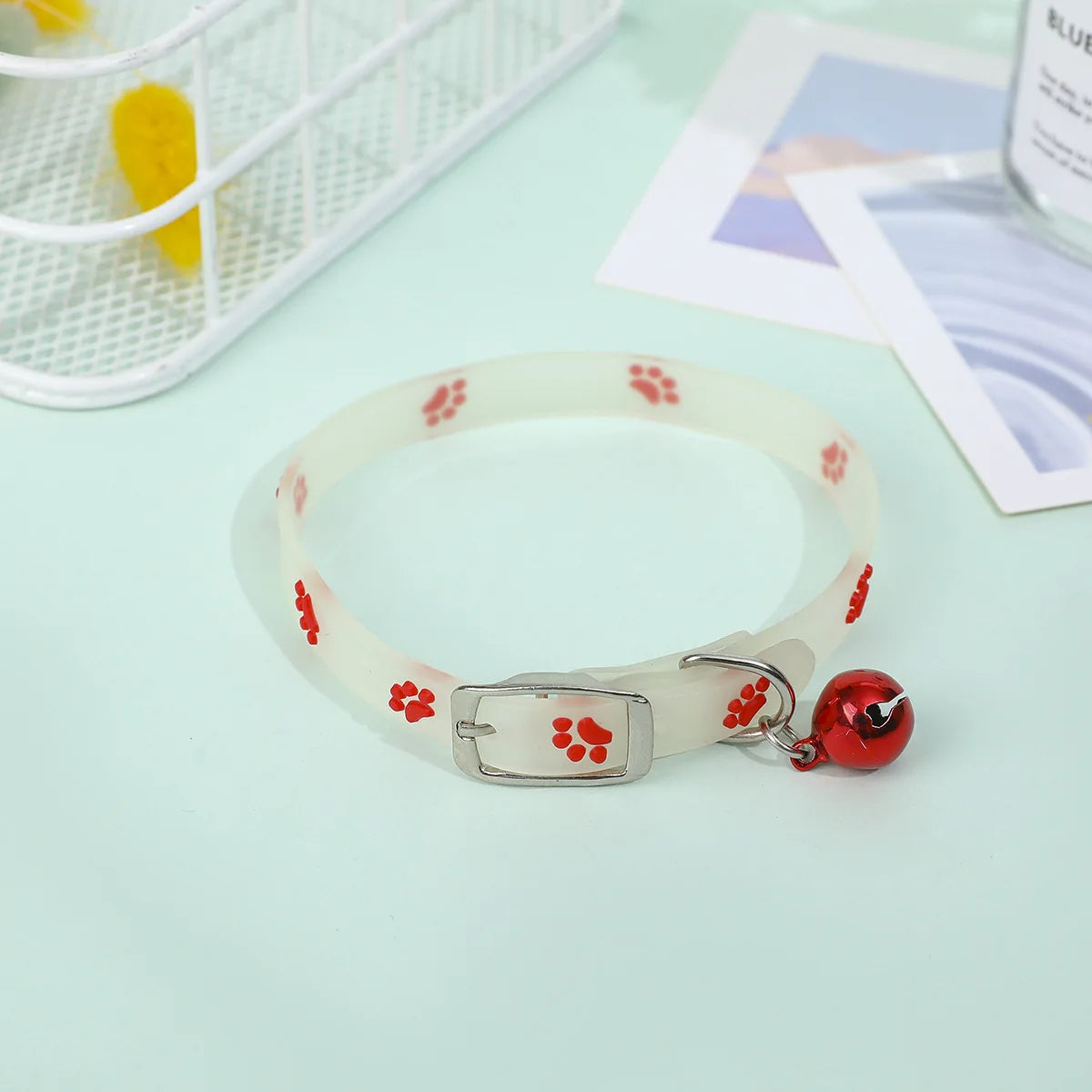 Luminous Cat Necklace Glowing Silicone Bell Collar AntiLoss For Pets