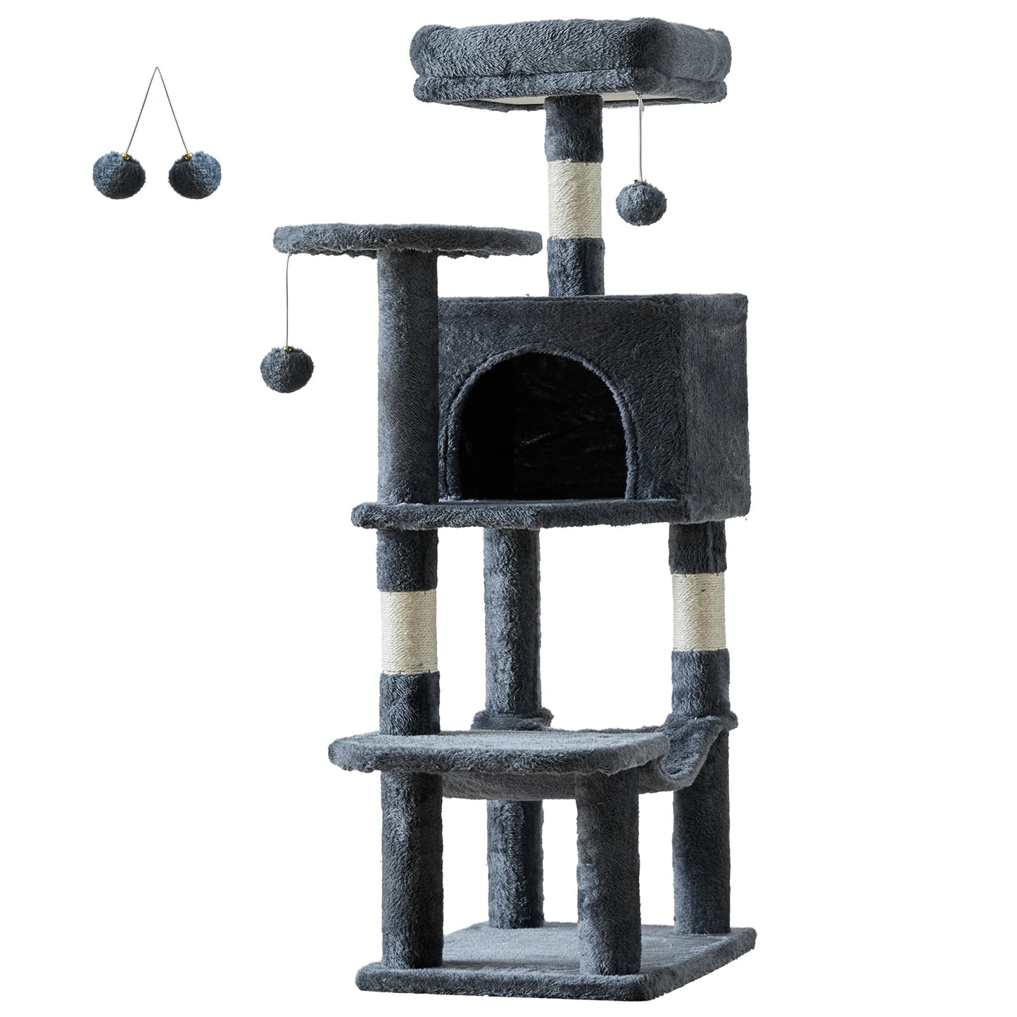 JHKCN Cat Tree Multi Cat Climbing Tower For Indoor Cats