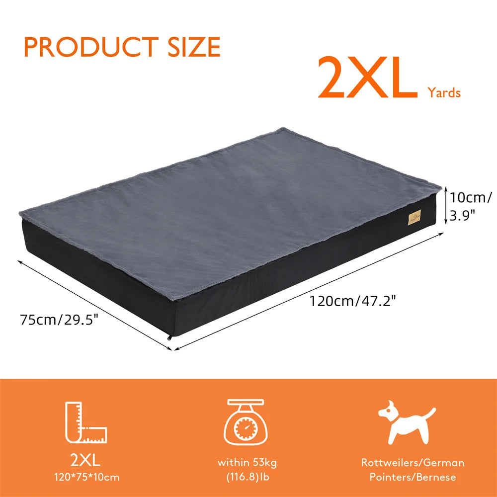 BORWART Orthopaedic Waterproof Dog Bed 2 In 1 Removable Cover