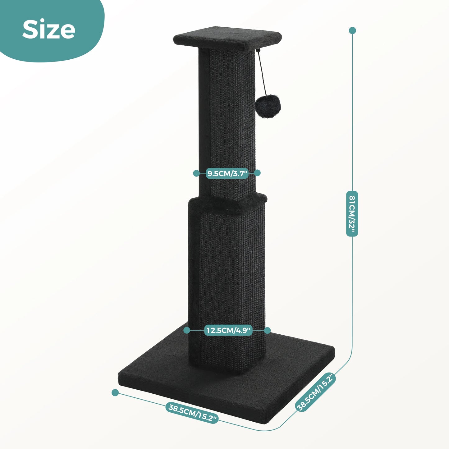 PAWZ Road Cat Scratching Post for Indoor Cats Durable Toy