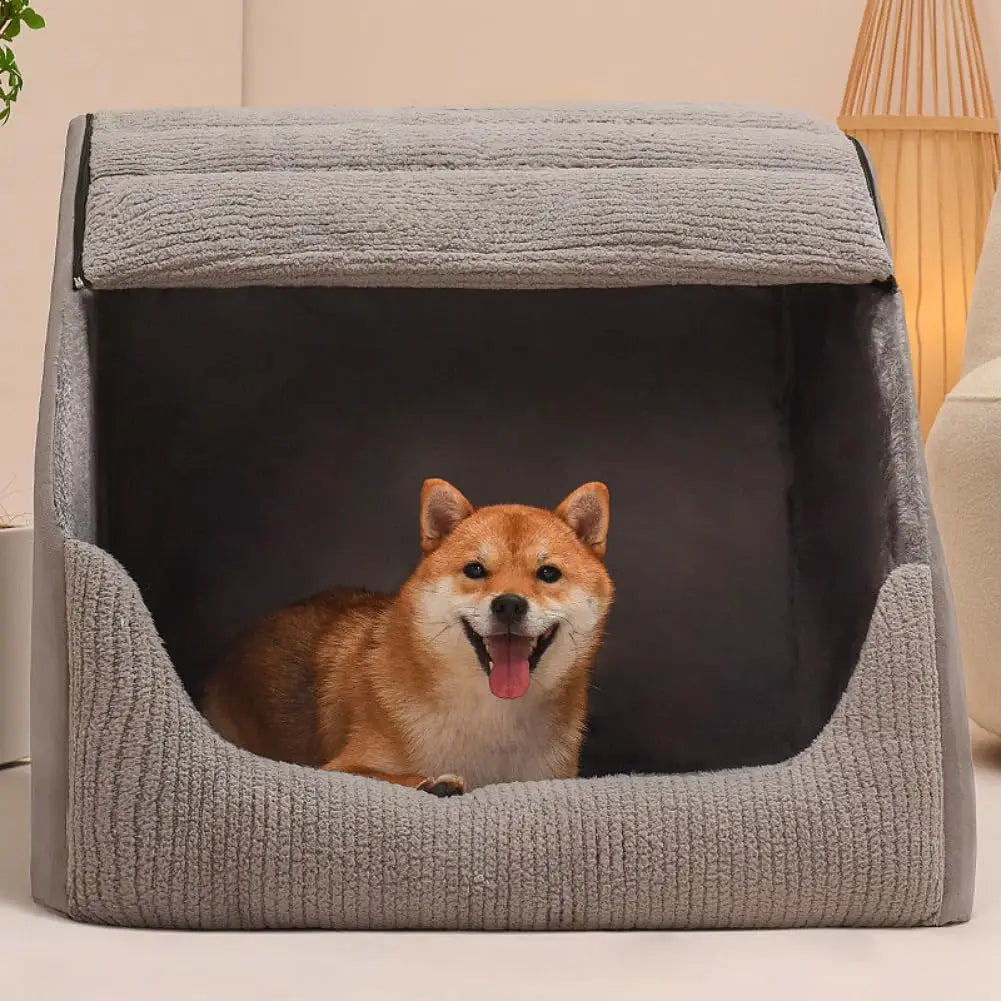 Dog Bed House With Memory Foam Cozy Indoor Cave Non Slip
