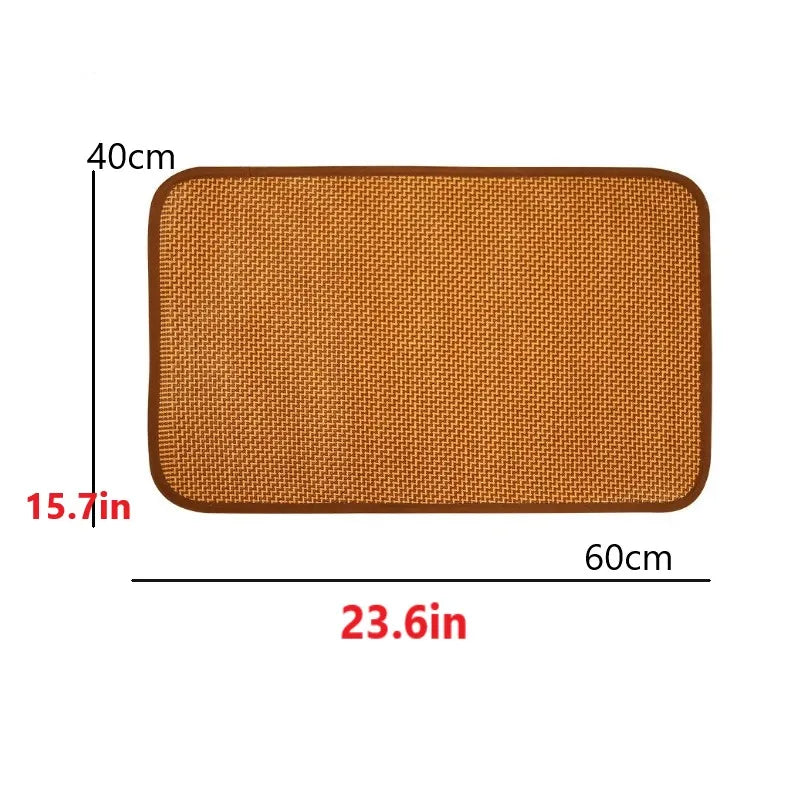Dog Cooling Mat For Pets Bamboo Bed Ice Pad Comfort