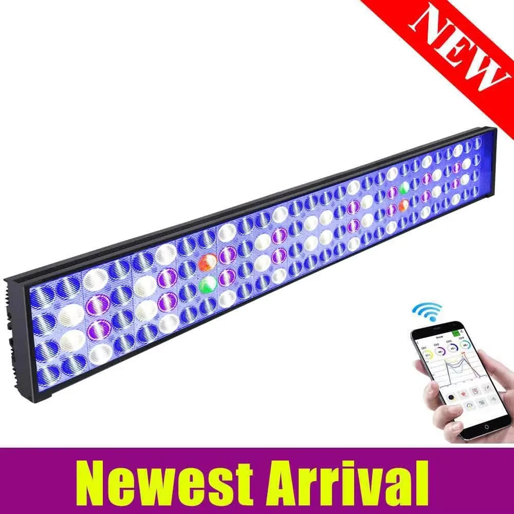 PopBloom WiFi Marine Aquarium Light Full Spectrum LED Reef Tanks
