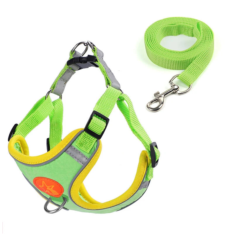 Nylon Reflective Dog Harness Vest Soft Mesh Breathable