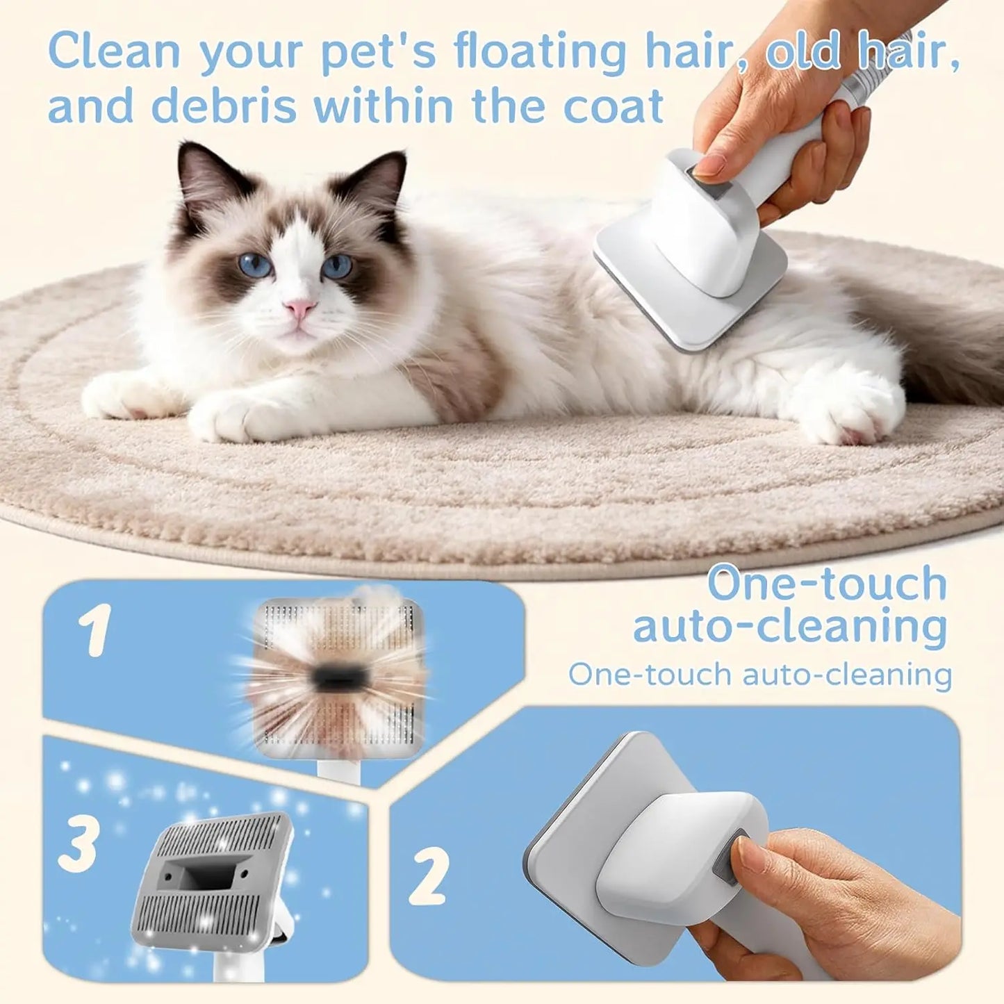 Dog Grooming Vacuum Kit 7 In 1 Deshedding Performance