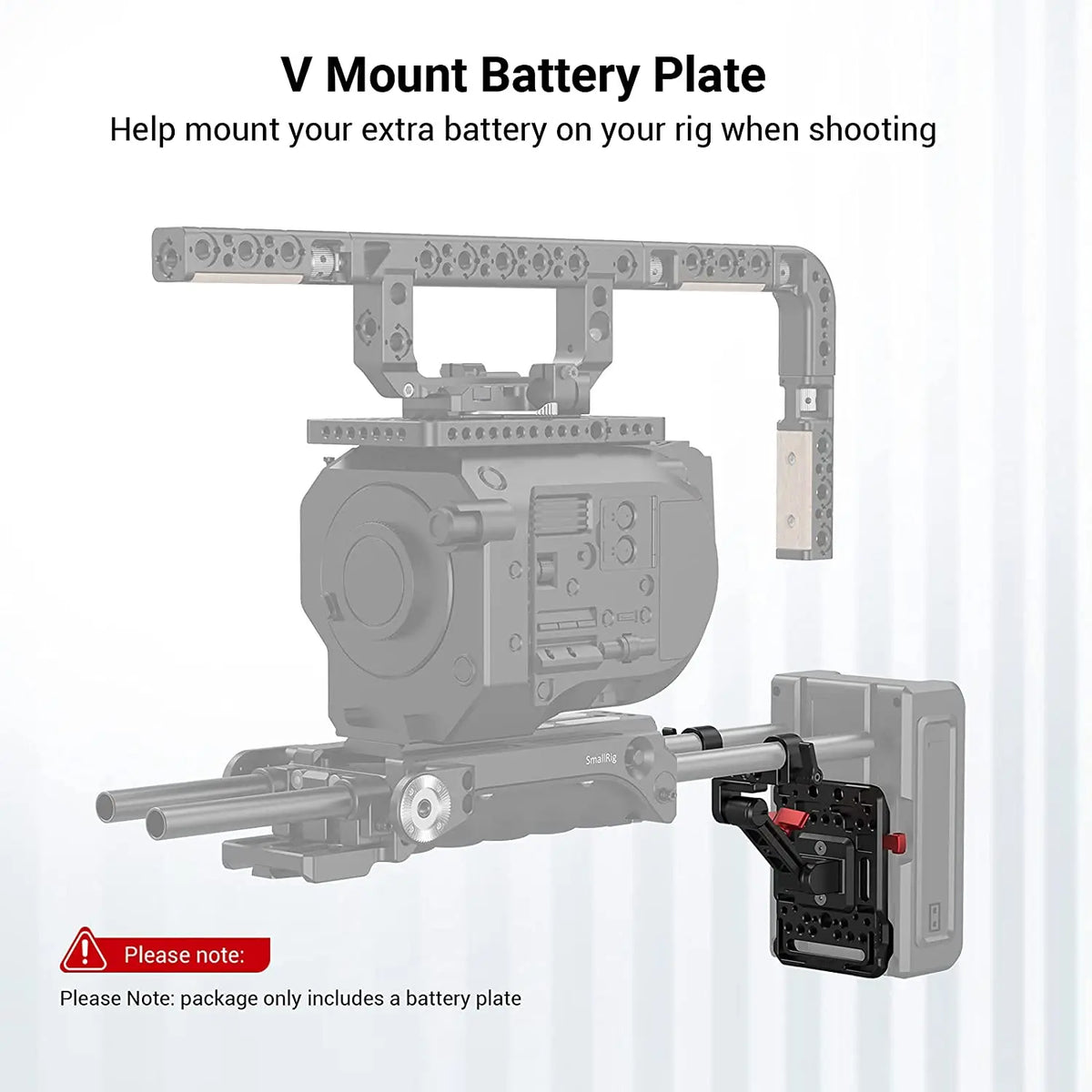 SmallRig V Mount Battery Plate With Adjustable Arm Rod Clamp
