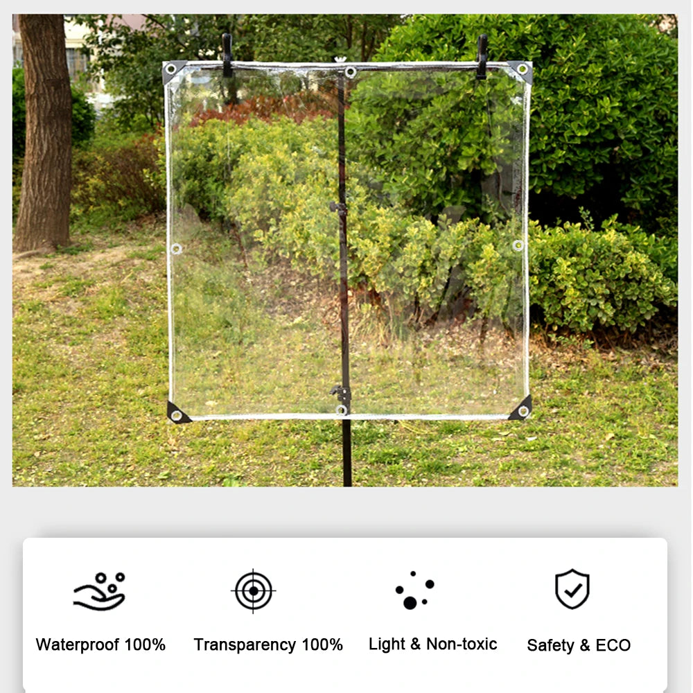 Transparent Waterproof PVC Tarpaulin With Eyelets For Greenhouse And Garden