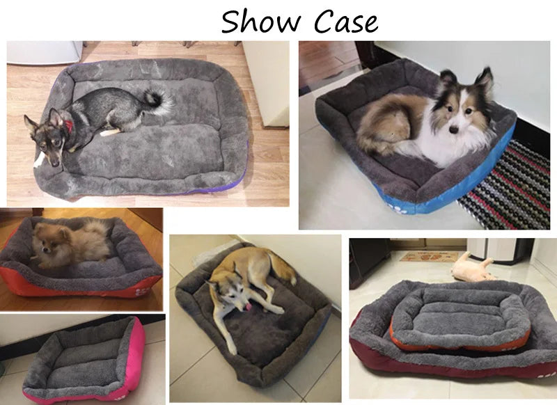 BPEDT Warm Plush Dog Bed With Waterproof Bottom For Pets