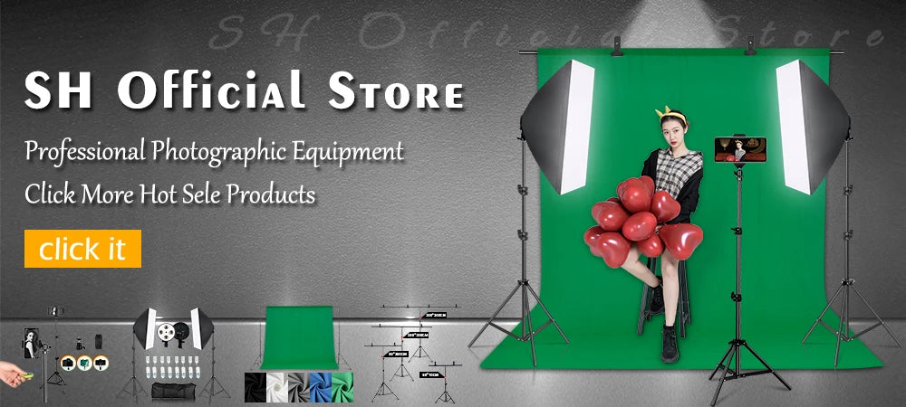 SH Professional Photography Studio Support Stand With Three Wheels