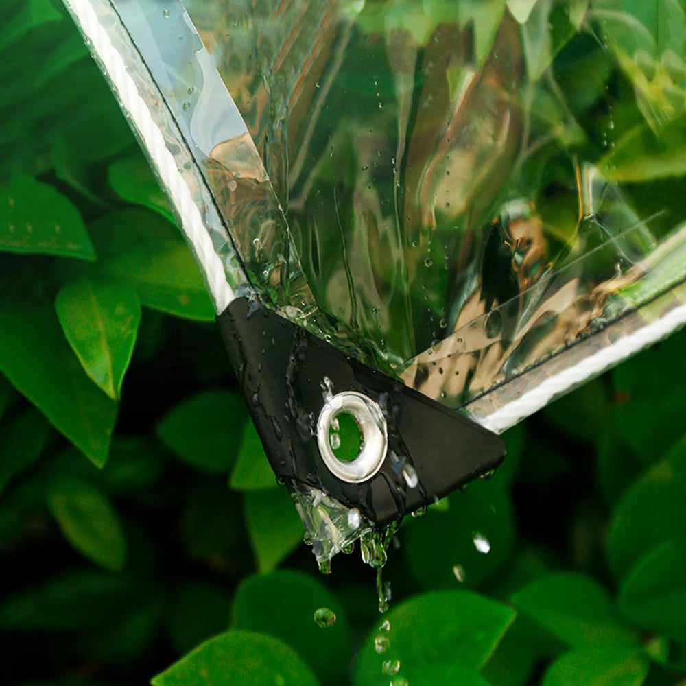 Transparent Waterproof PVC Tarpaulin With Eyelets For Greenhouse And Garden