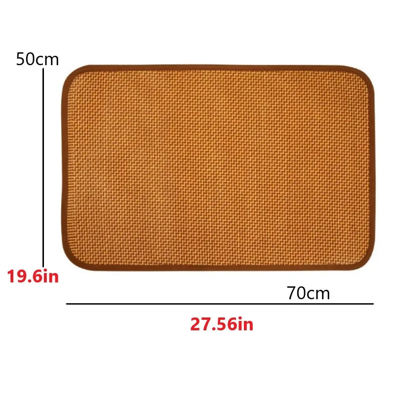 Dog Cooling Mat For Pets Bamboo Bed Ice Pad Comfort