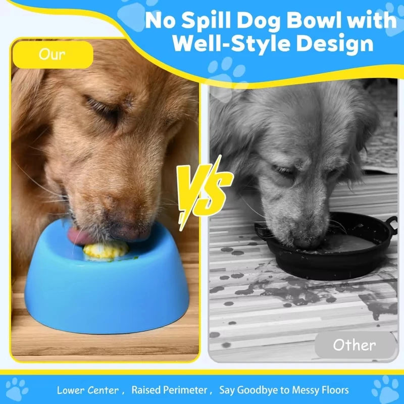Slow Feeder Dog Bowl Anti Slip Ball Shaped Licking Bowl