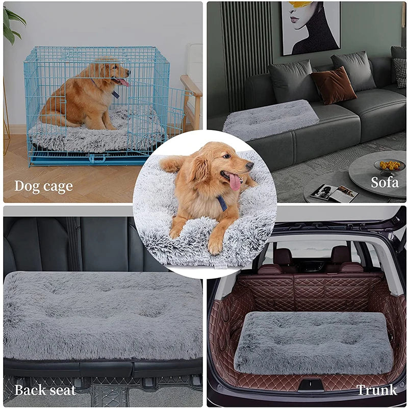 Plush Dog Bed Mat For Pets Removable Washable Cover