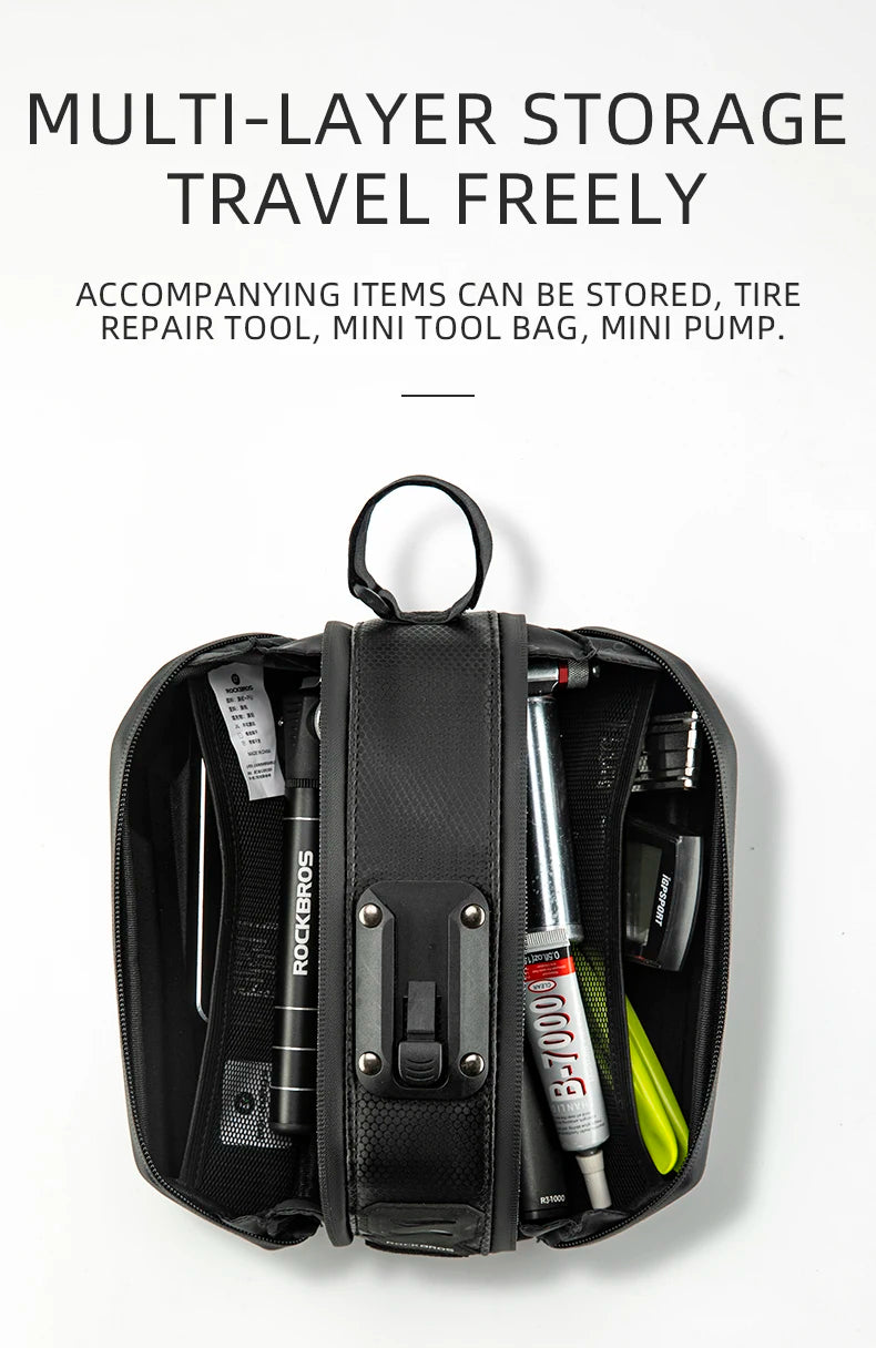 ROCKBROS Waterproof Shockproof Bicycle Rear Seatpost Bag With Quick Release