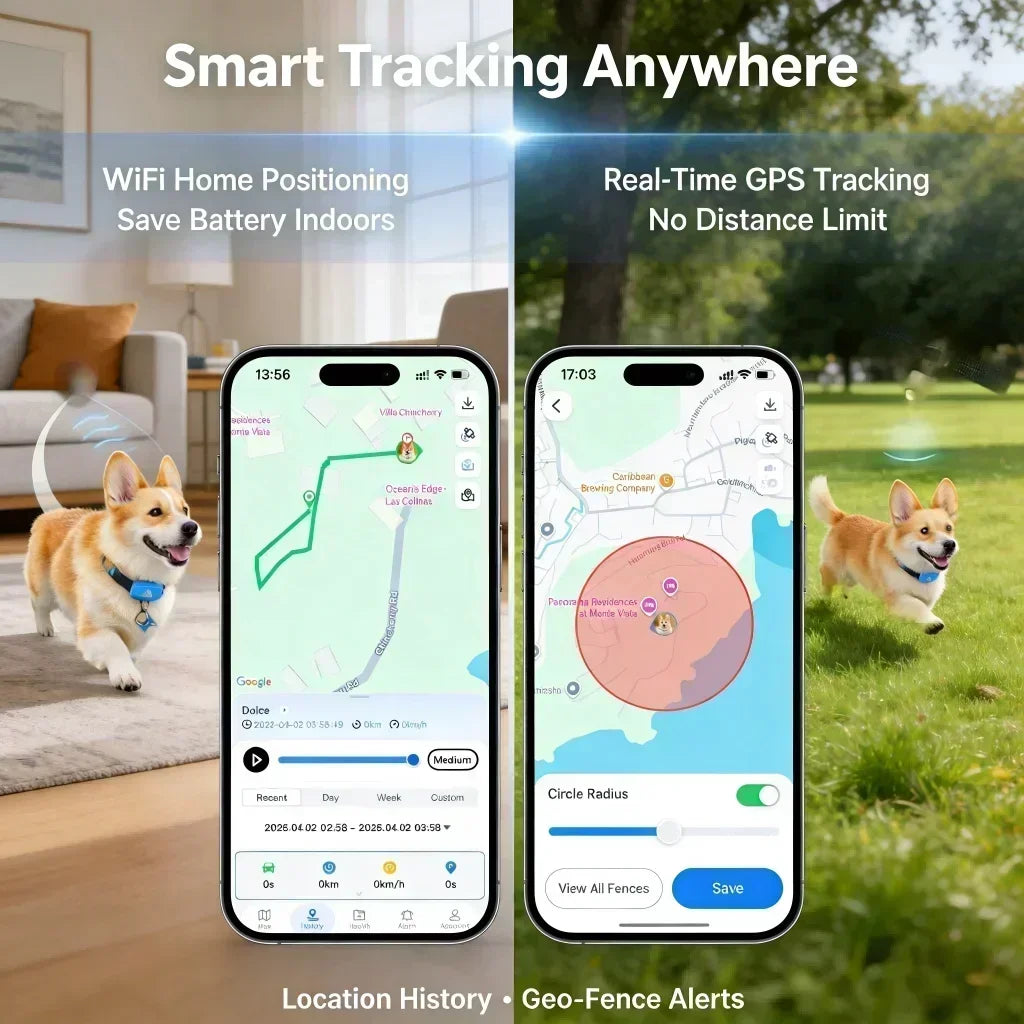 WANWAYTECH 4G GPS Pet Tracker for Dogs and Cats Tracking