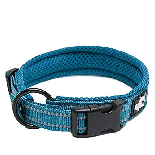 TRUELOVE Adjustable Nylon Dog Collar With Reflective Padded Design