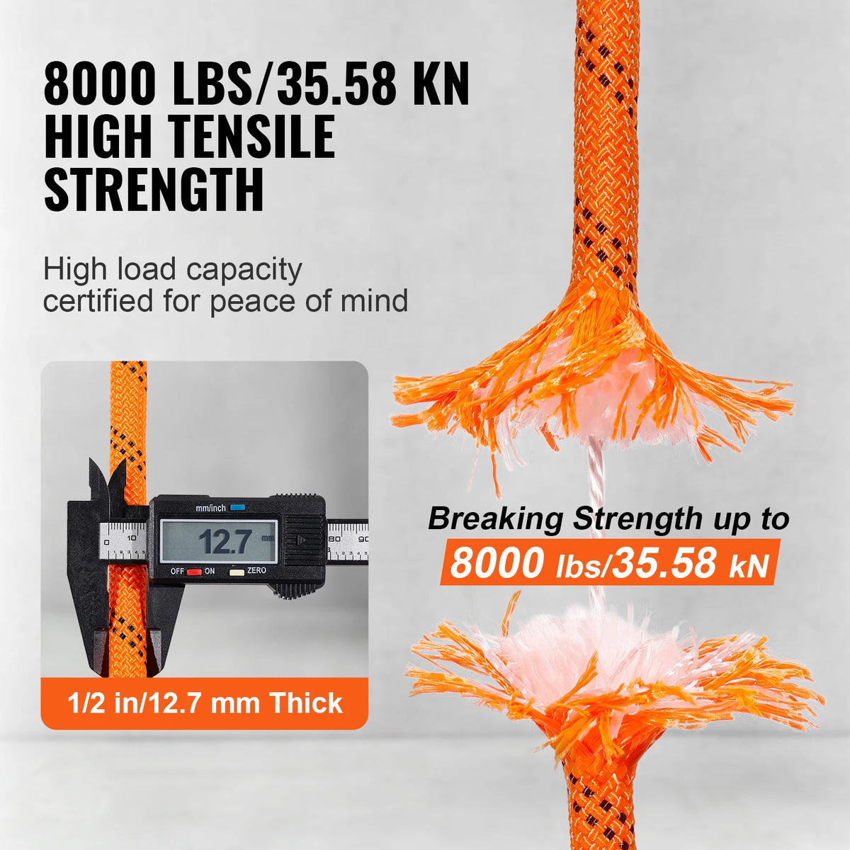 SucceBuy 48 Strand Polyester Utility Rope for Camping and Rescue