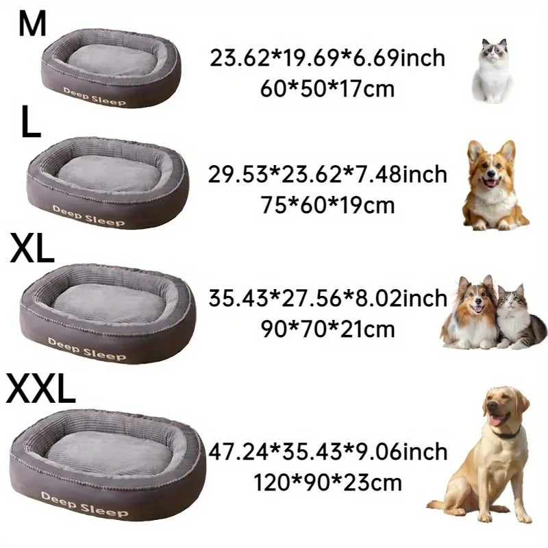 Pet Bed Donut Round Dog Kennel Soft Washable Cushion Bed