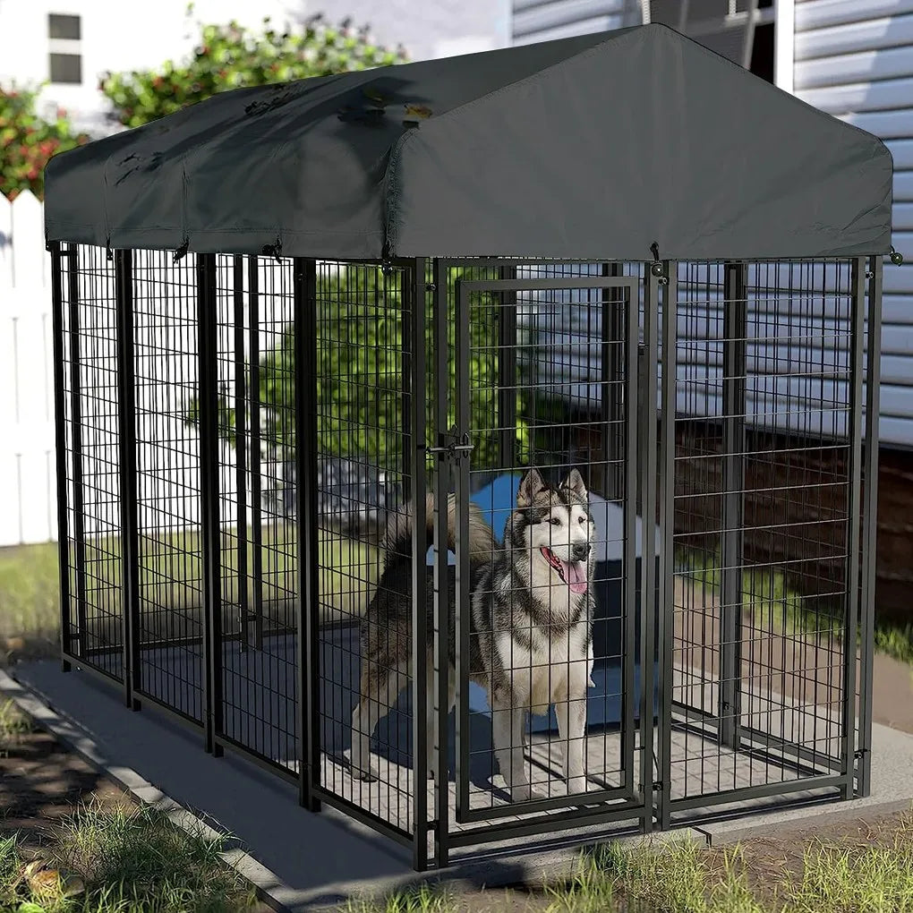 Outdoor Dog Kennel Enclosure With Roof Playpen For Pets