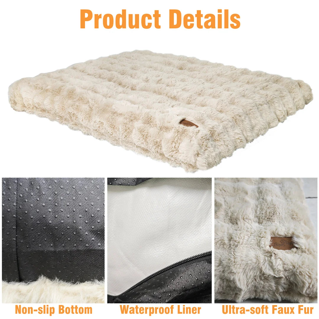 BINGOPAW Ultra Soft Dog Bed With Removable Cover Machine Washable