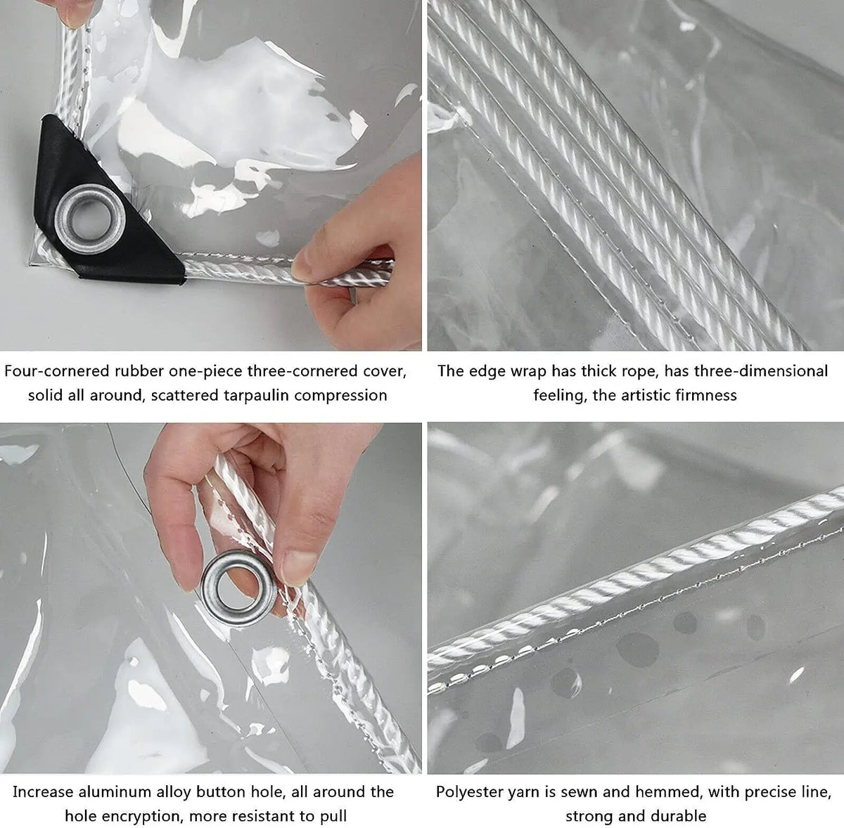 Waterproof PVC Tarpaulin With Eyelets for Garden Furniture and Greenhouses