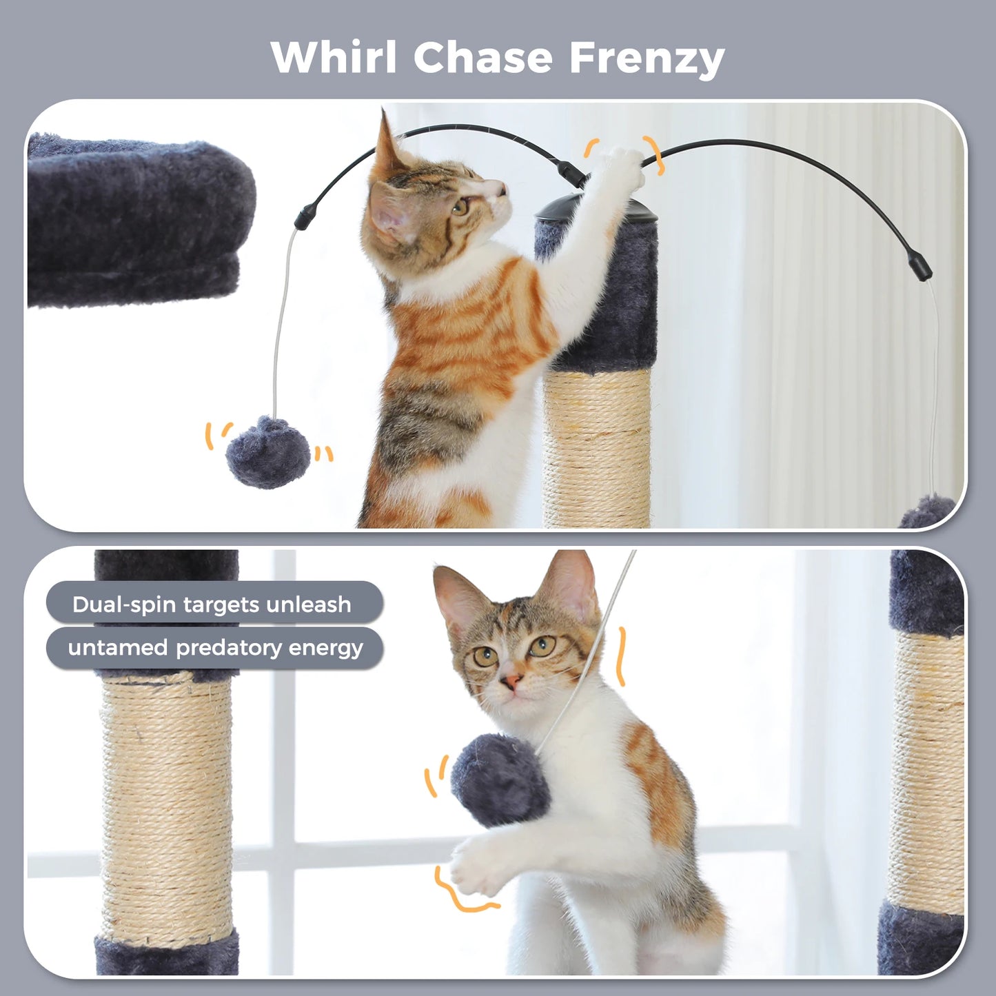PAWZ Road Multi Level Cat Tree Tower With Sisal Posts
