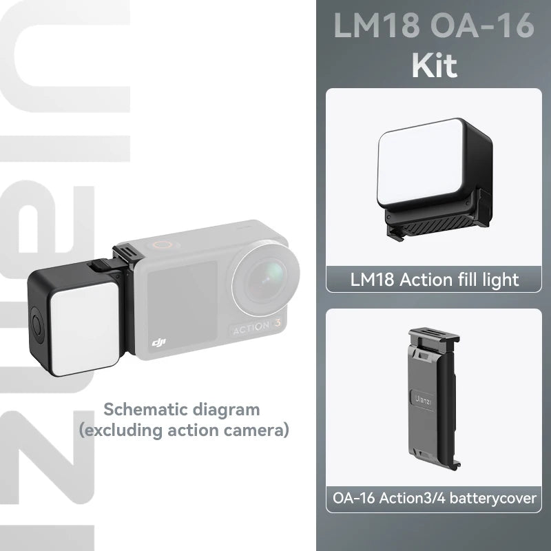 Ulanzi Waterproof Magnetic LED Fill Light for DJI Action Cameras