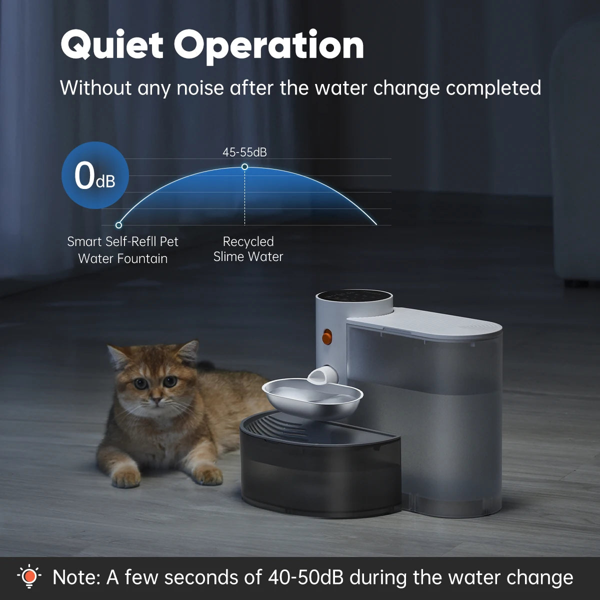Petgravity Stainless Steel Automatic Cat Water Dispenser With Purification