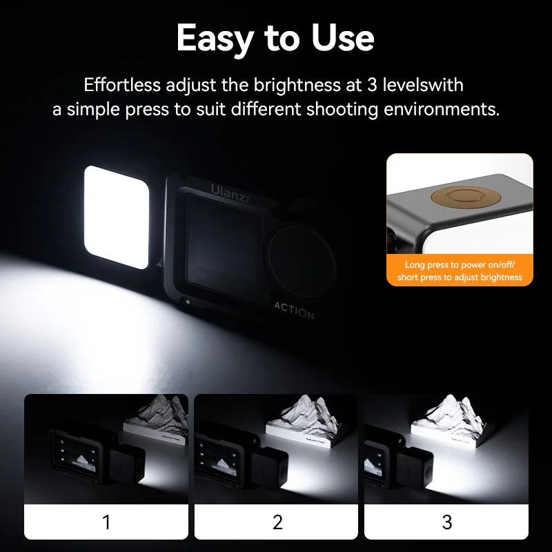Ulanzi Magnetic Waterproof LED Fill Light for DJI Action Cameras