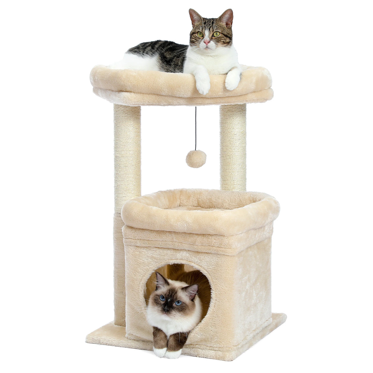 PAWZ Road Cat Tree With Sisal Posts And Cozy Condo
