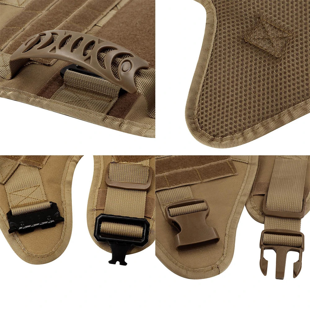 Tactical Dog Harness Vest with MOLLE Pouches for Medium to Large Dogs