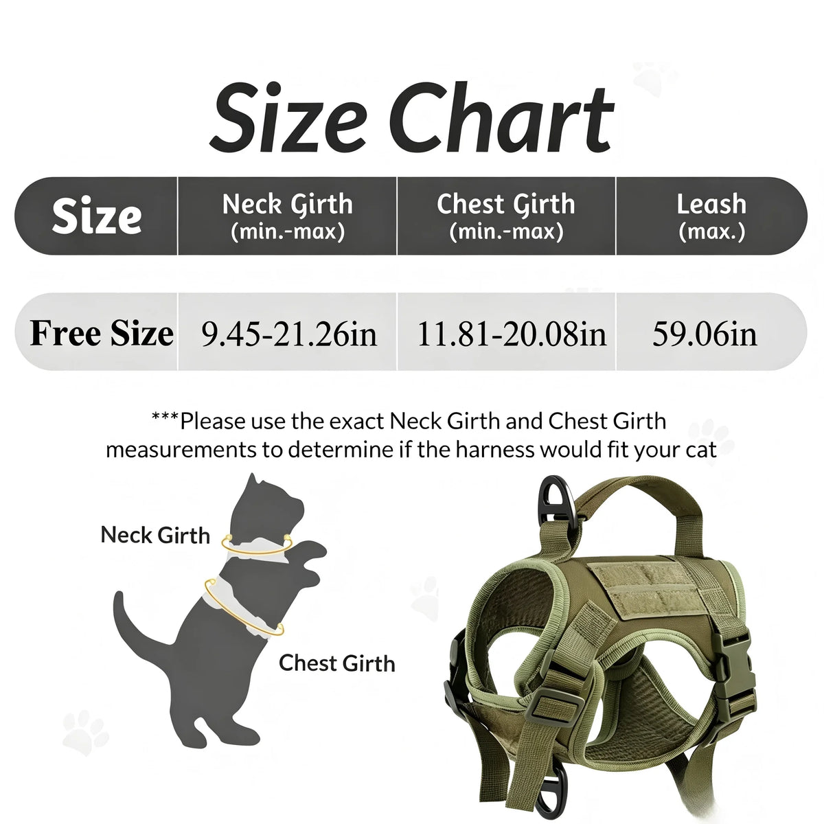 PETRAVEL Tactical Cat Harness Vest and Leash Set for Walking