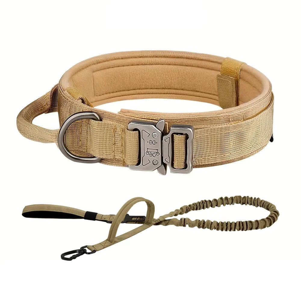 PETRAVEL Tactical Dog Training Collar Leash Set With Control Handle