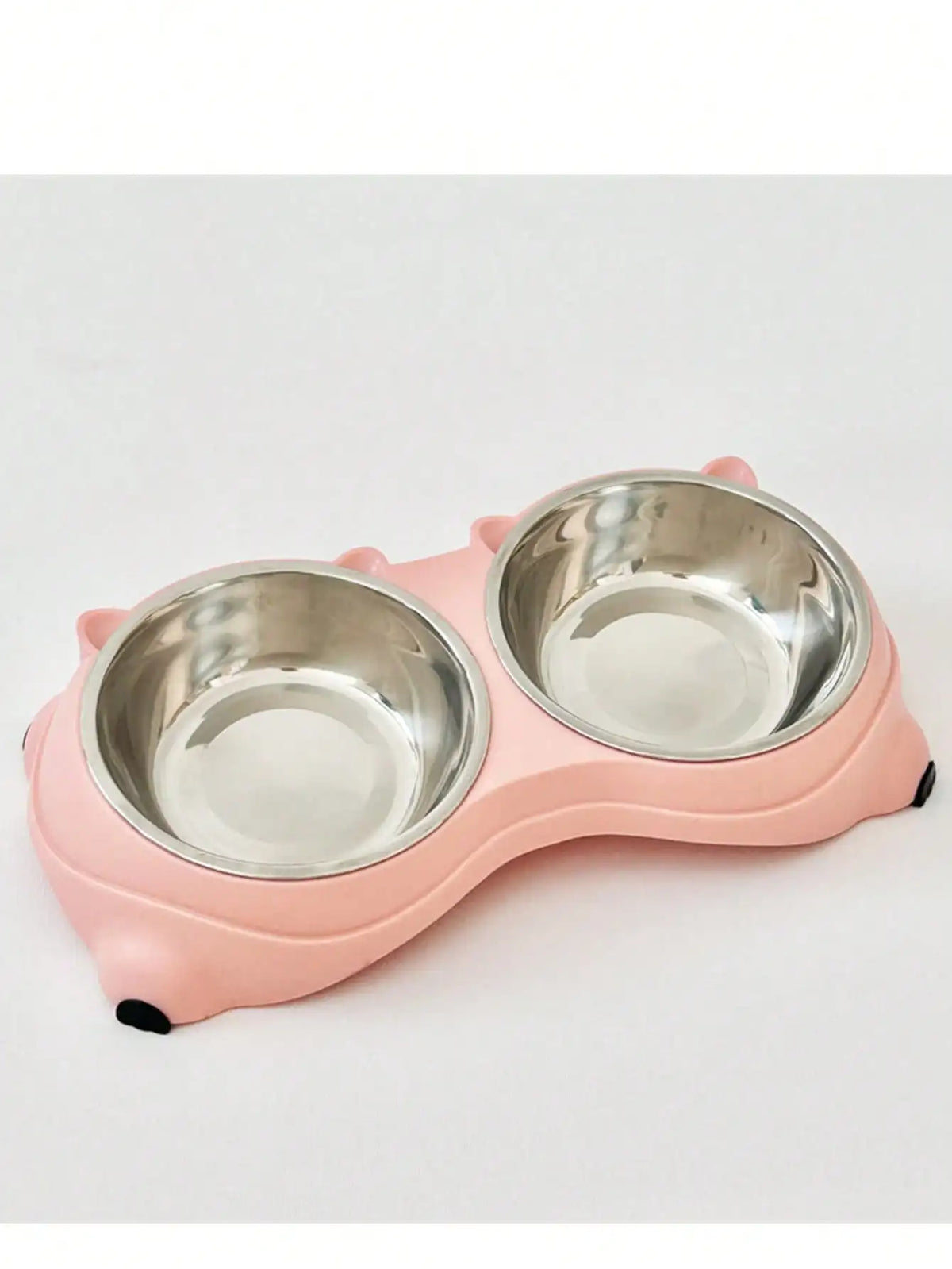 Double Stainless Steel Pet Bowl Set With Non Slip Base