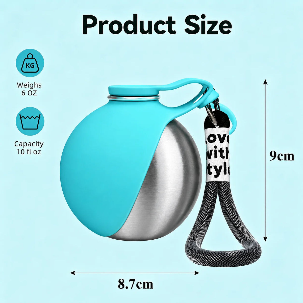 Portable Pet Water Dispenser With Foldable Bowl For Dogs and Cats