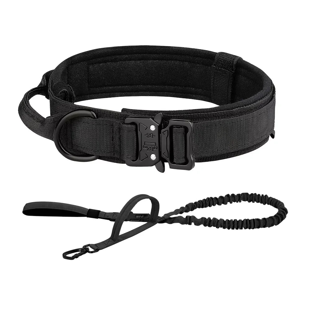 PETRAVEL Tactical Dog Training Collar Leash Set With Control Handle
