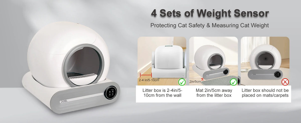 DOEL Smart Self Cleaning Cat Litter Box With App Control
