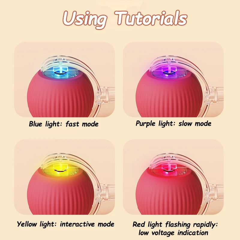 Automatic Rechargeable Rolling Ball Interactive Cat Toy