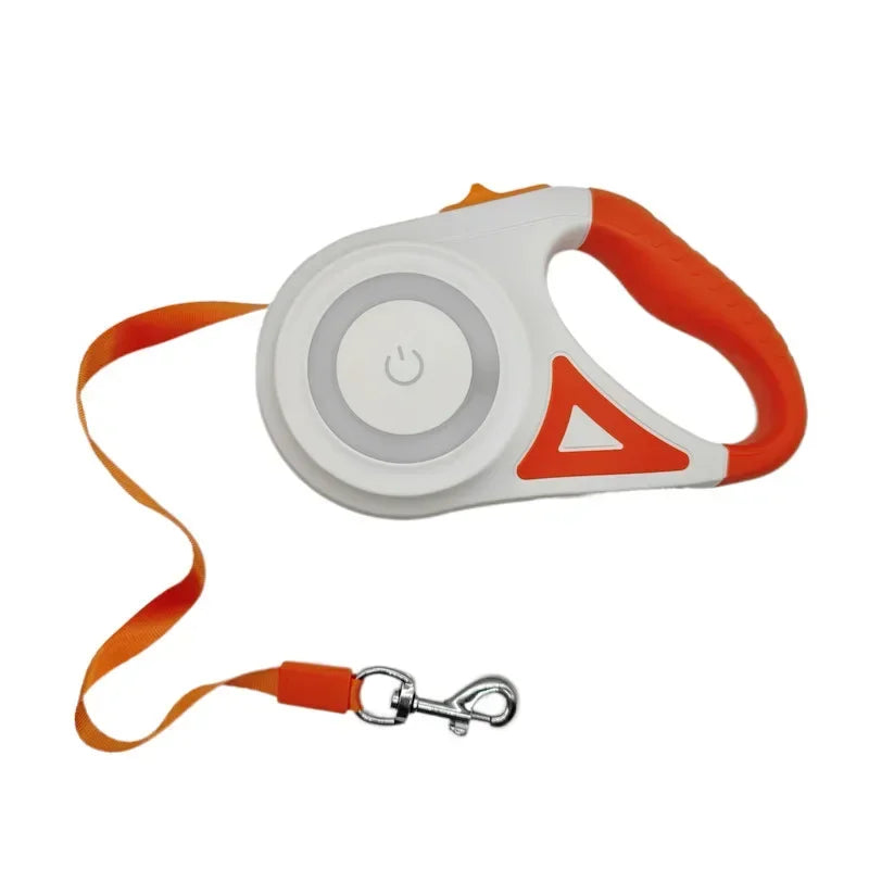 LED Luminous Automatic Retractable Dog Leash For Medium Dogs With Light