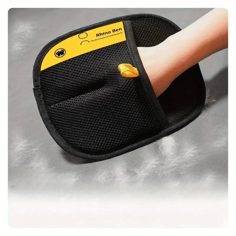 Polypropylene Pet Grooming Gloves For Cats With Static Hair Removal