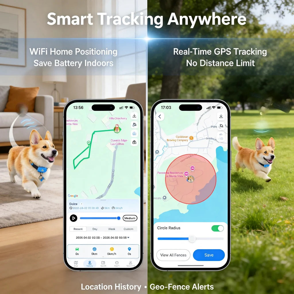 WANWAYTECH 4G GPS Pet Tracker for Dogs and Cats Tracking