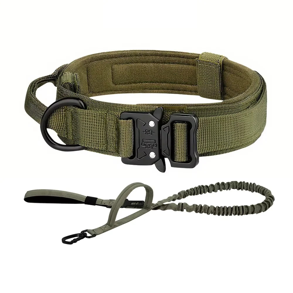 PETRAVEL Tactical Dog Training Collar Leash Set With Control Handle