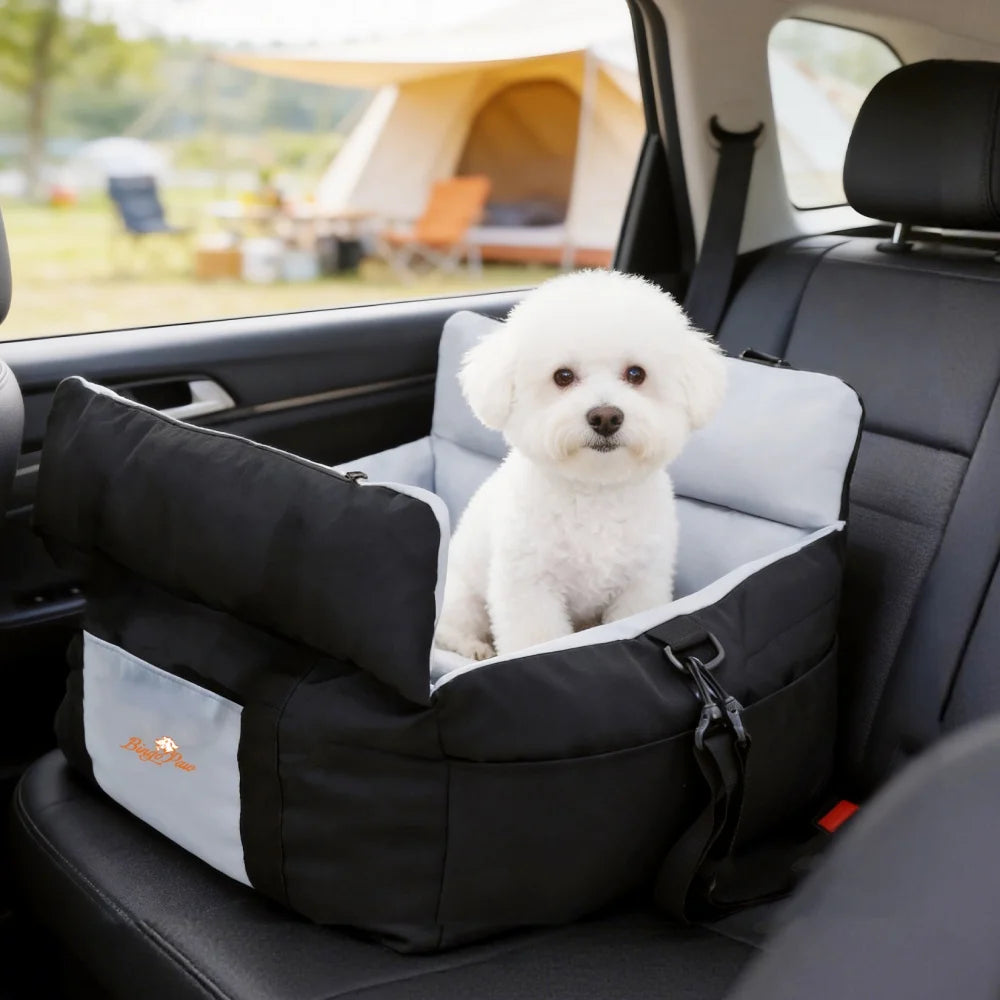 Borwart Portable Dog Booster Seat With Safety Belt And Cover