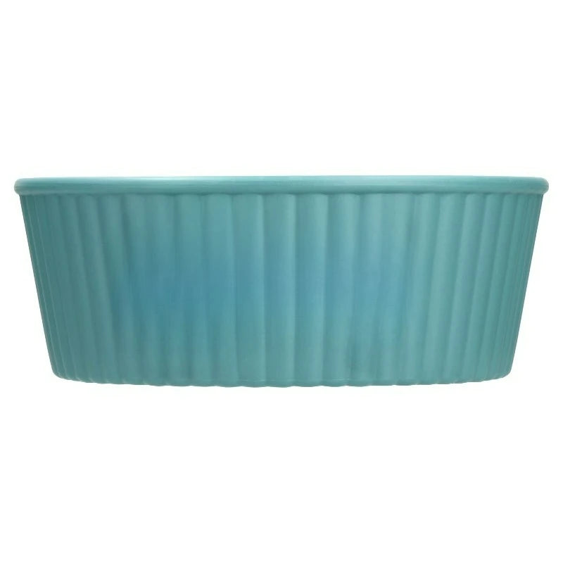 Embossed Woof Design Round Plastic Pet Feeding Bowl